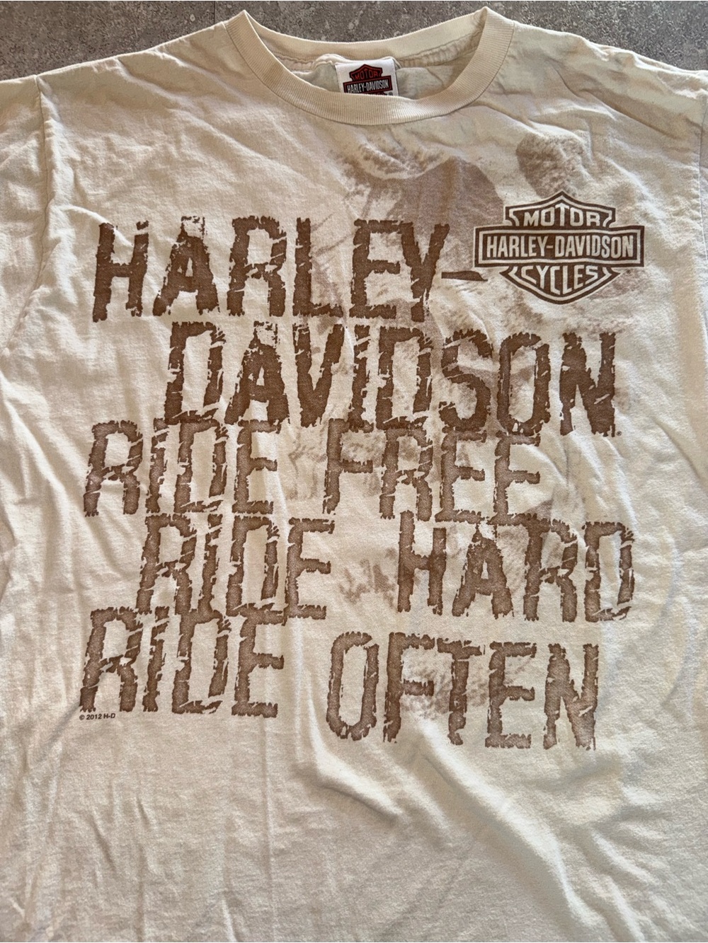Harley-Davidson Ride Free Ride Hard Ride Often Graphic T-Shirt Men’s Large - Picture 2 of 5